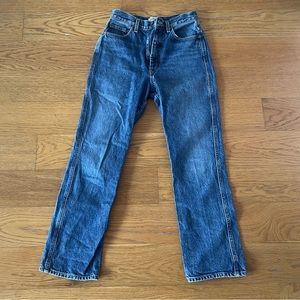 AGOLDE high waisted straight leg jean size 26. NEVER WORN- perfect condition.